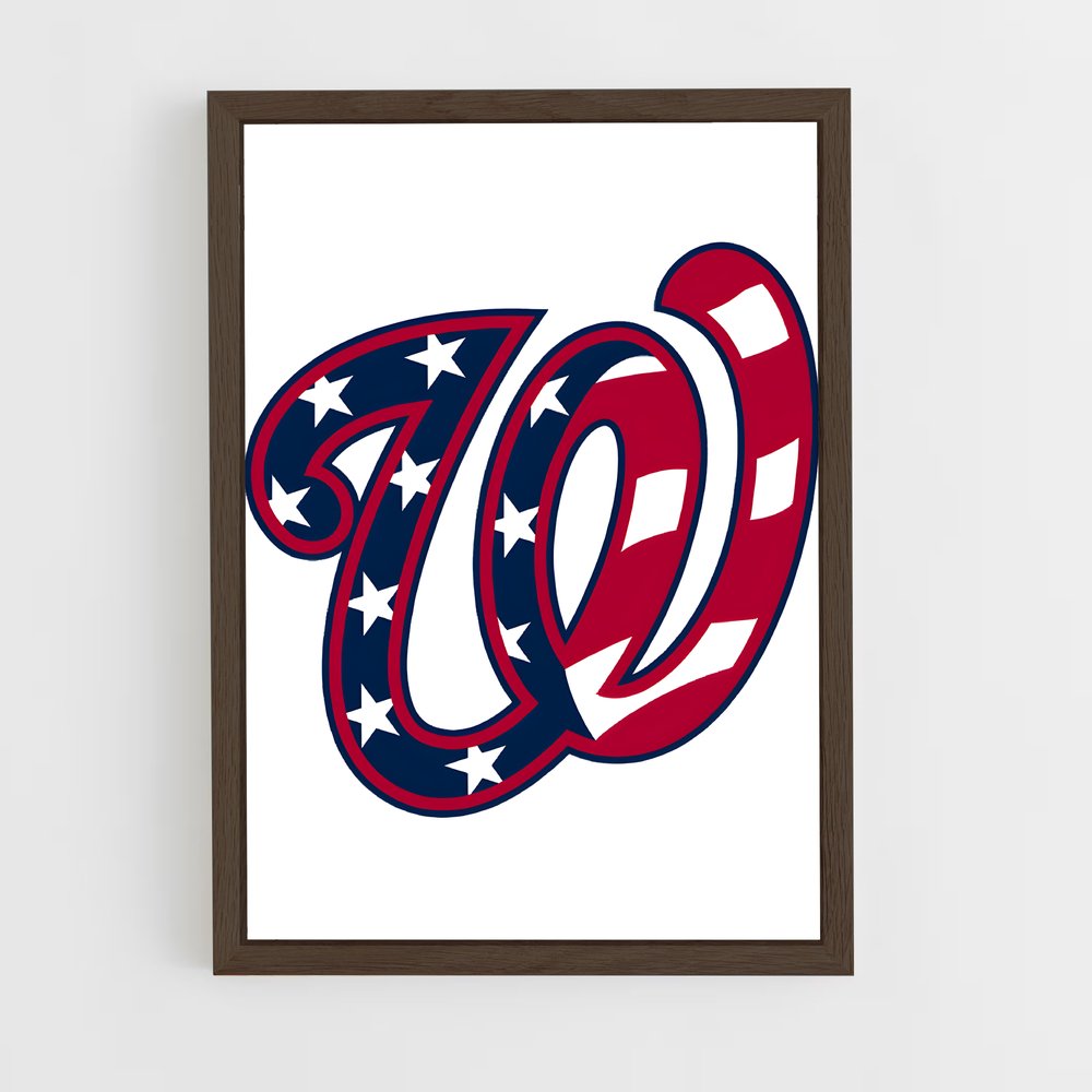 ap-washington nationals-5 cadre Bois foncé