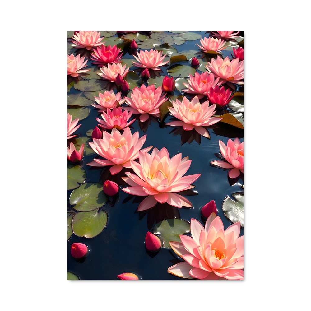Poster Nénuphars Rosés
