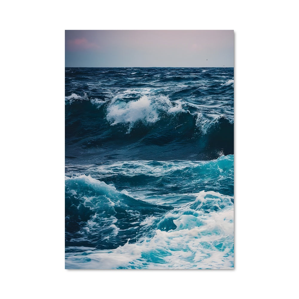 Poster Vagues Azurées