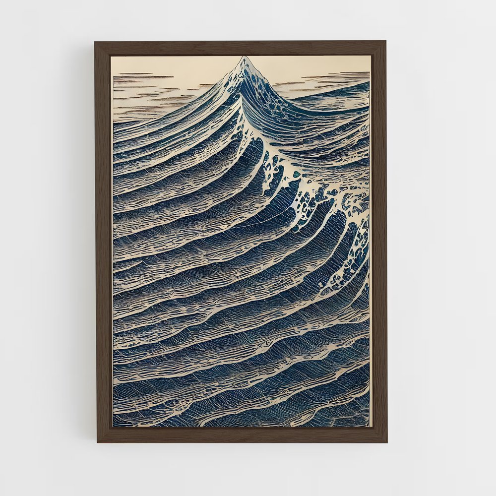 ap-wave patterns-5 cadre Bois foncé