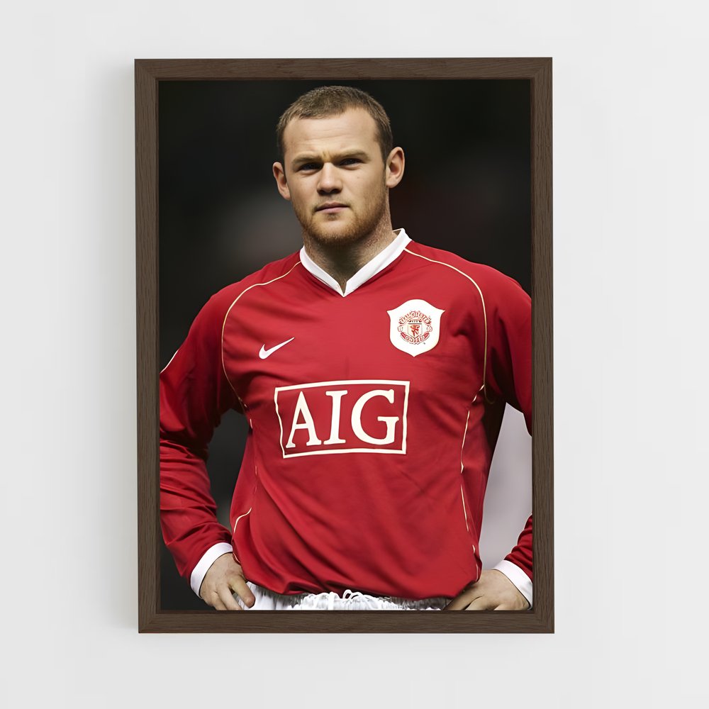 ap-wayne rooney-3 cadre Bois foncé