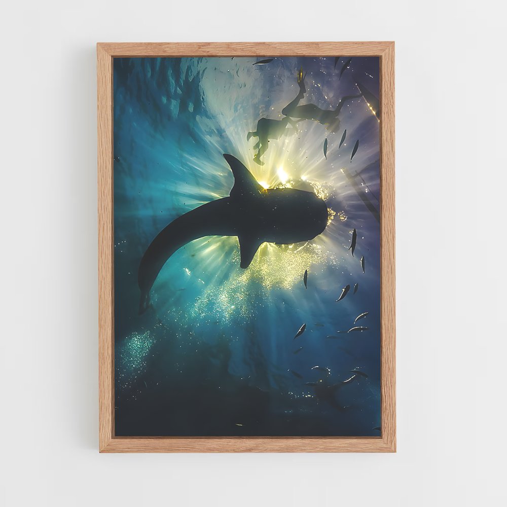 ap-whale shark-1 cadre Bois clair