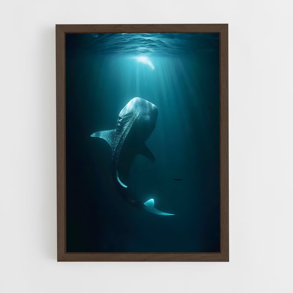 ap-whale shark-8 cadre Bois foncé