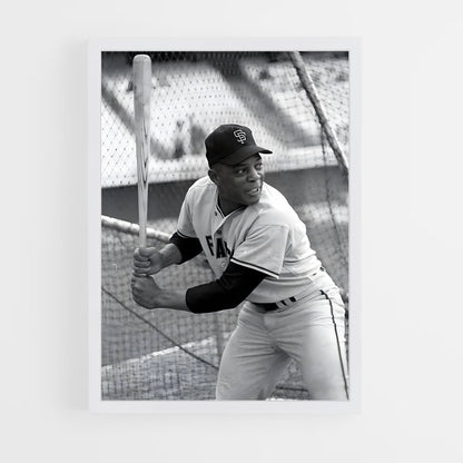 ap-willie mays-3 cadre Blanc