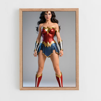ap-wonder woman-5 cadre Bois clair