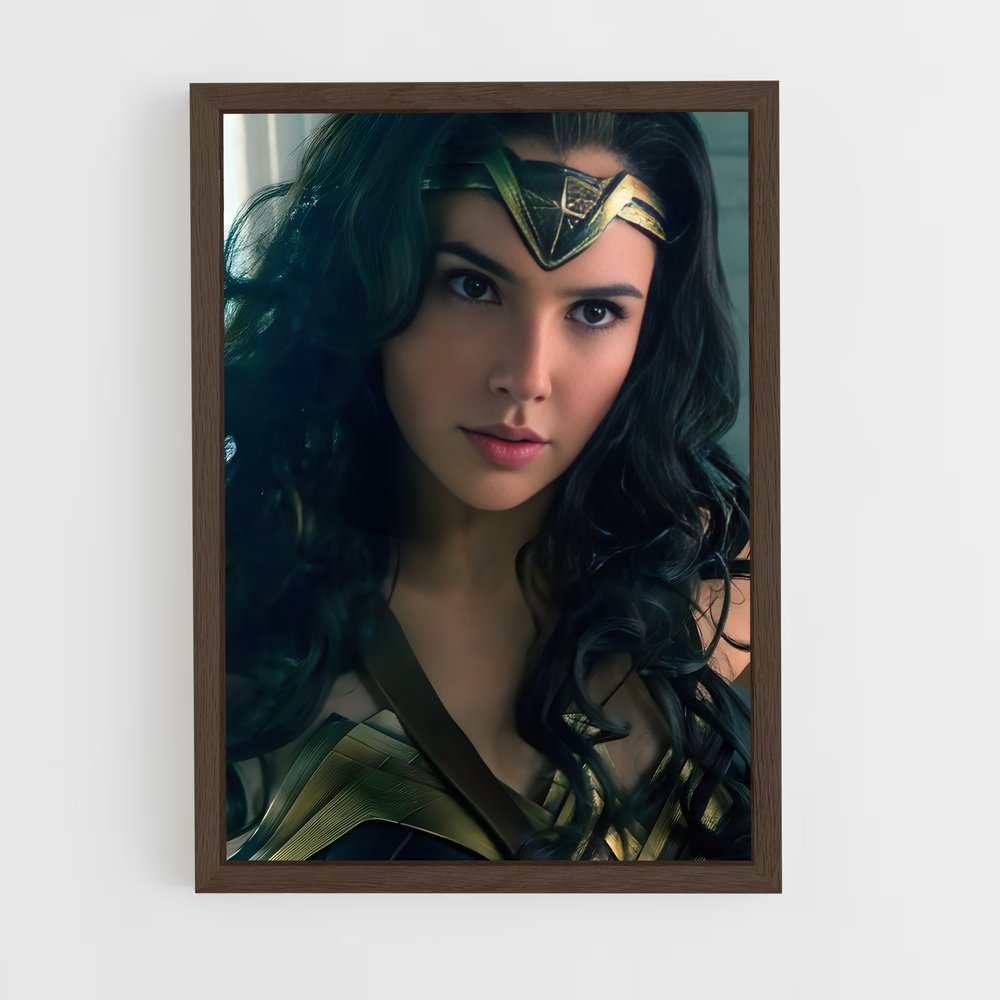 ap-wonder woman-9 cadre Bois foncé