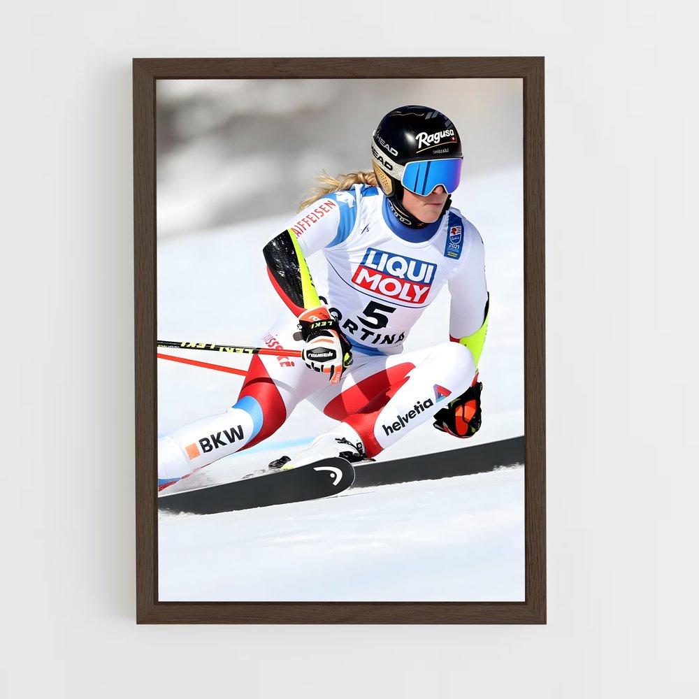 ap-world cup alpine skiing-2 cadre Bois foncé