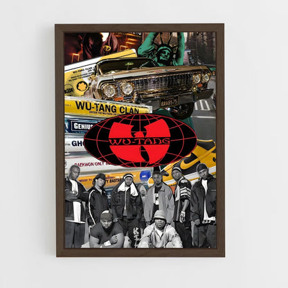 ap-wu-tang clan-1 cadre Bois foncé