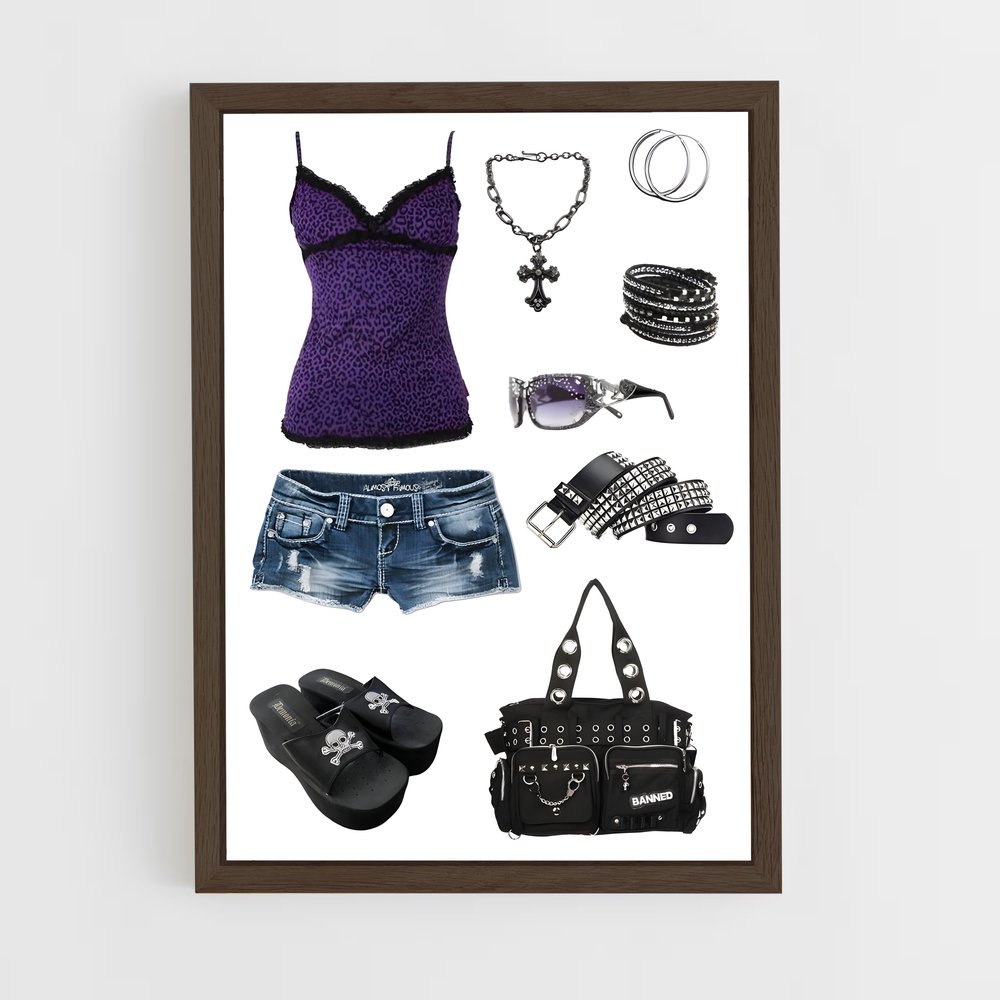 ap-y2k-8 cadre Bois foncé