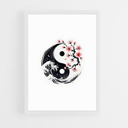 ap-yin yang-1 cadre Blanc