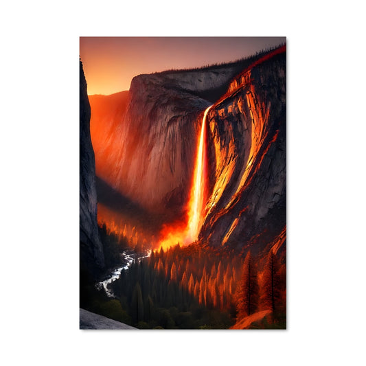 Poster Cascade en Feu