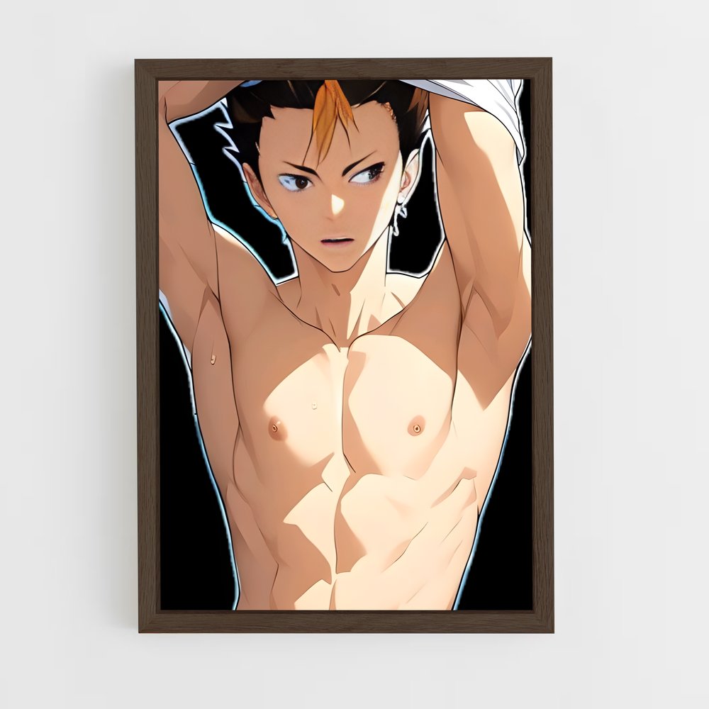ap-yu nishinoya-2 cadre Bois foncé