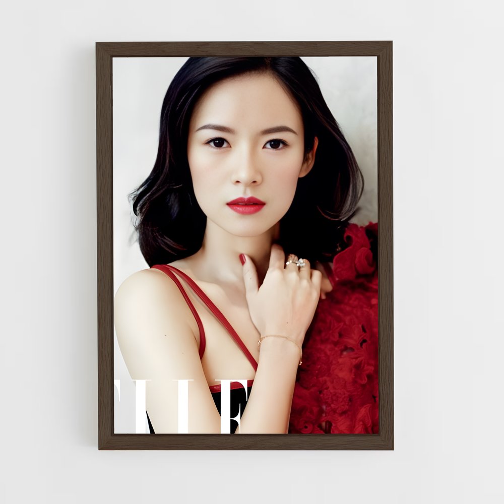 ap-zhang ziyi-3 cadre Bois foncé