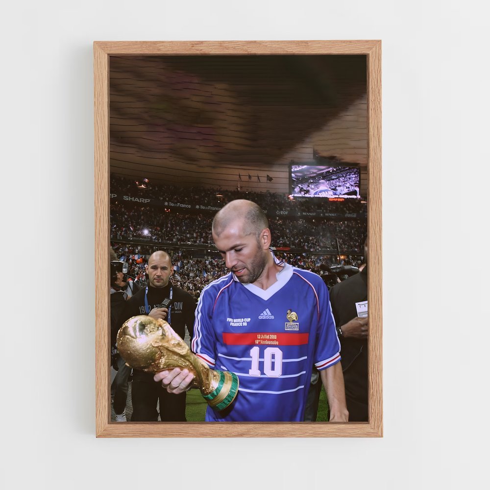 ap-zinedine zidane-1 cadre Bois clair