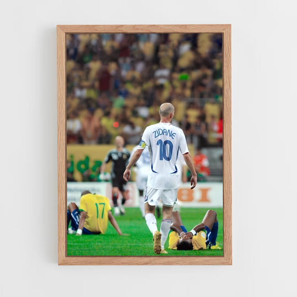 ap-zinedine zidane-9 cadre Bois clair