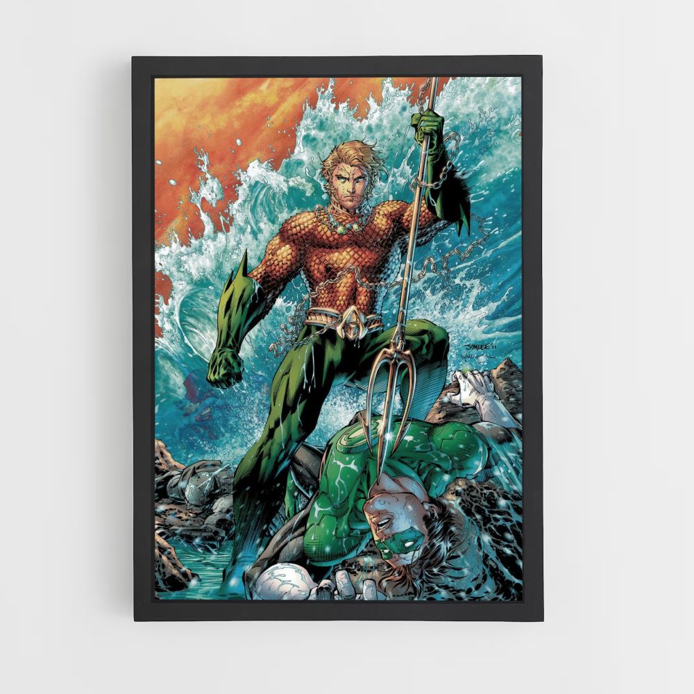 Pôster Aquaman vs Lanterna Verde