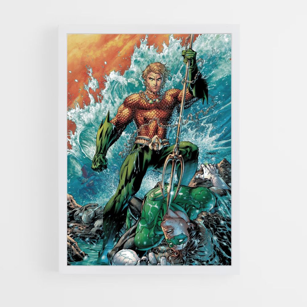 Pôster Aquaman vs Lanterna Verde