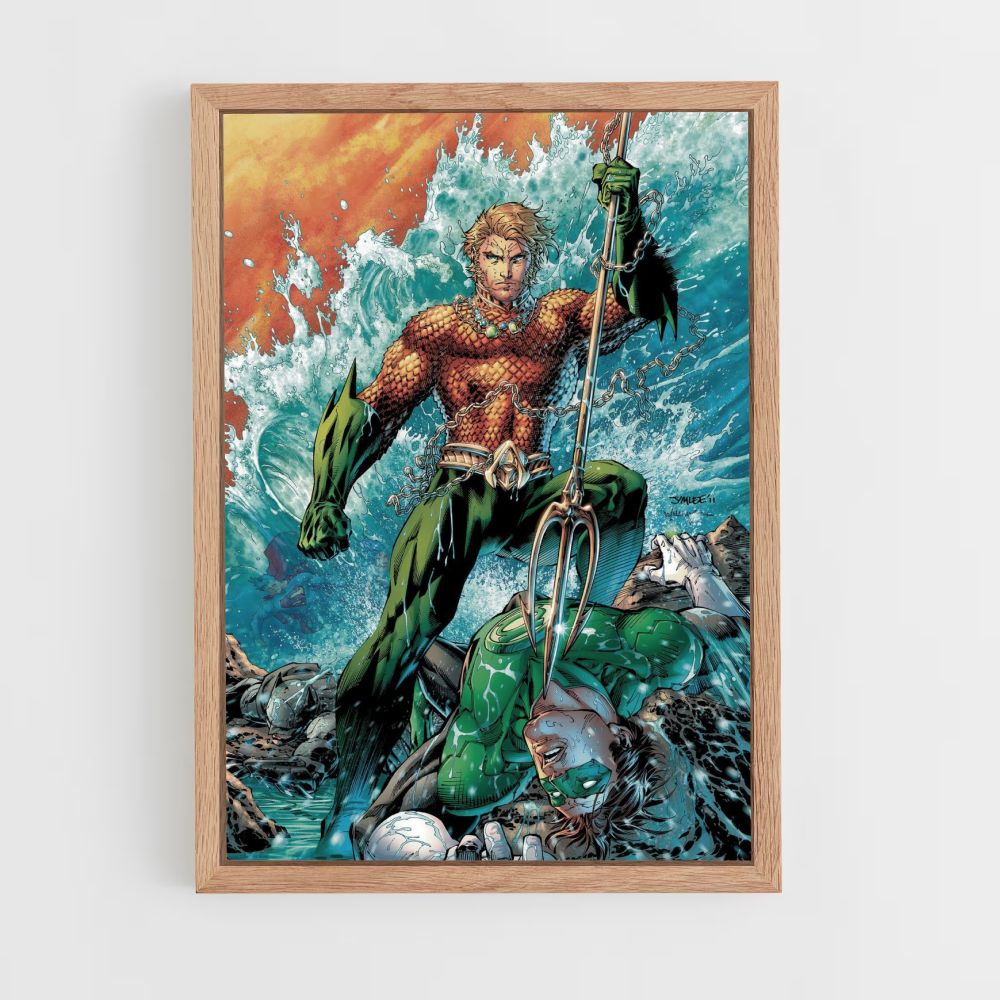 Pôster Aquaman vs Lanterna Verde