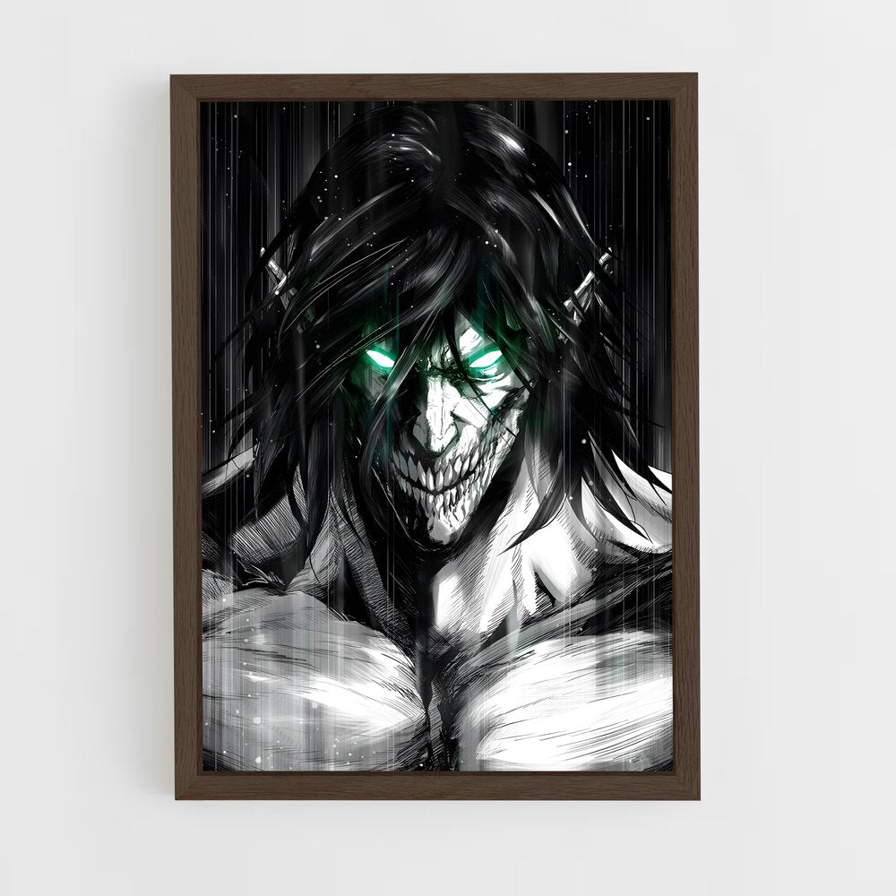 attack-on-titans-9 cadre Bois foncé