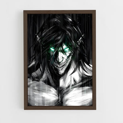 attack-on-titans-9 cadre Bois foncé
