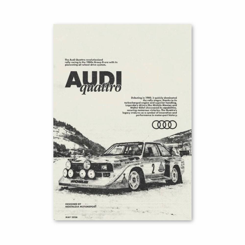 Poster Audi Retro Quattro