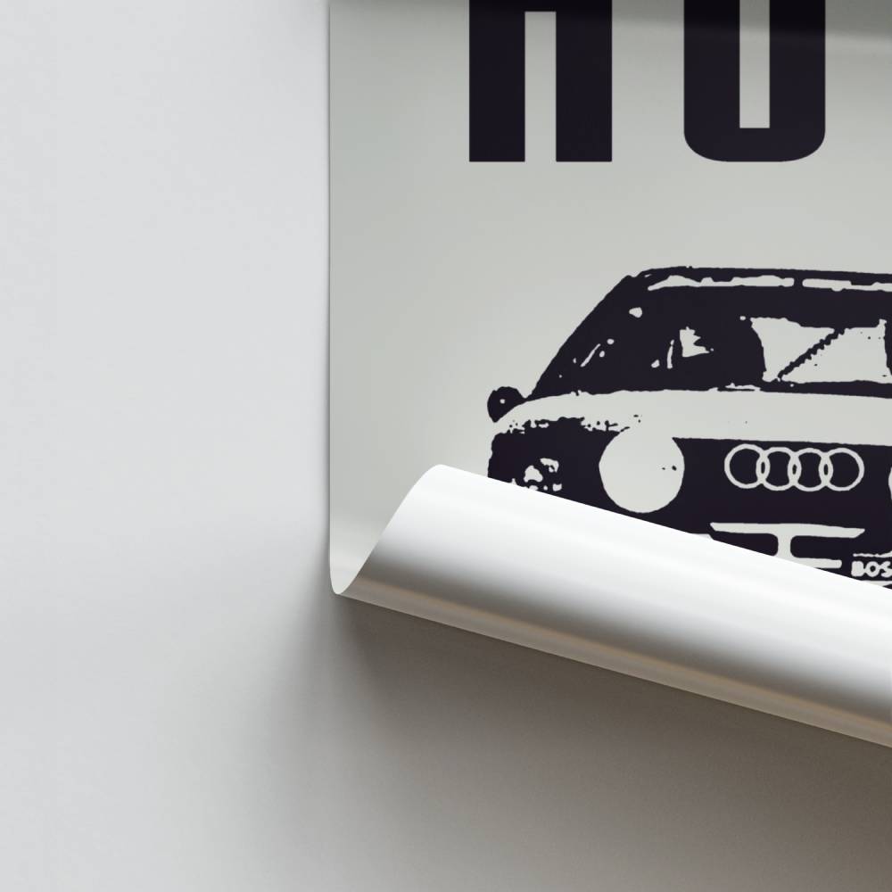 Póster Audi Preto e Branco