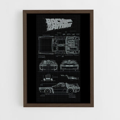 back-to-the-future-10 cadre Bois foncé