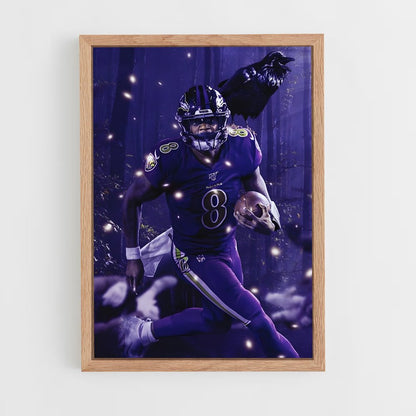 baltimore-ravens-13 cadre Bois clair