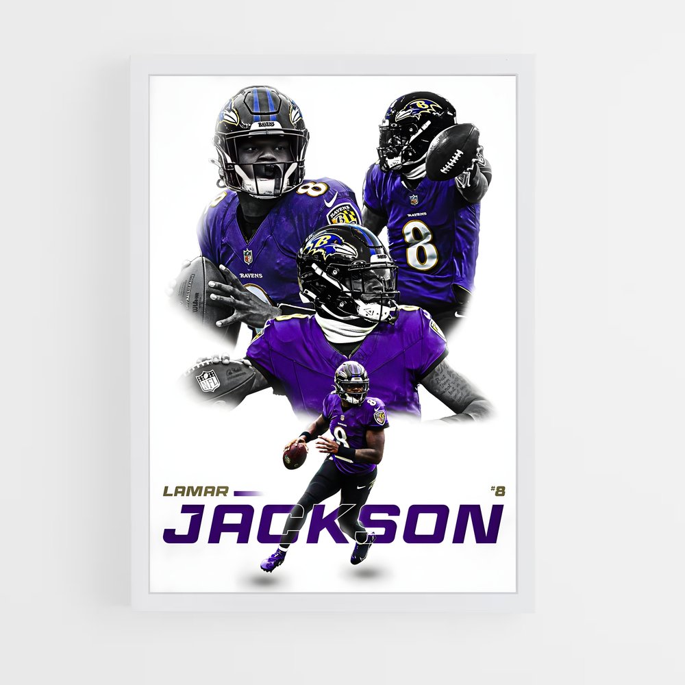 baltimore-ravens-9 cadre Blanc