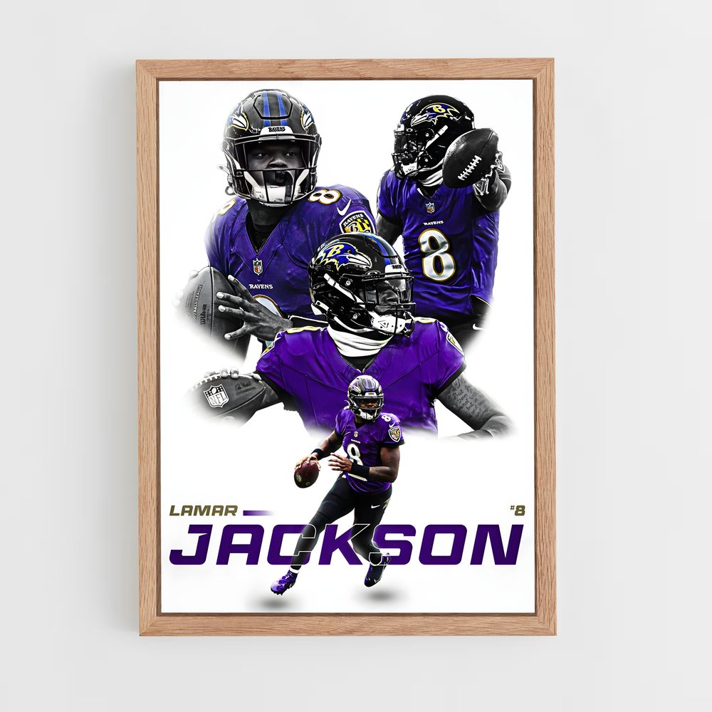 baltimore-ravens-9 cadre Bois clair