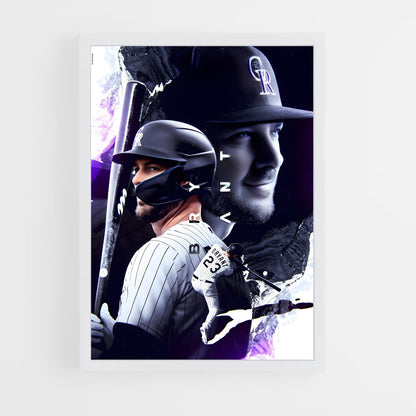 baseball-24 cadre Blanc