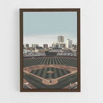 baseball-7 cadre Bois foncé