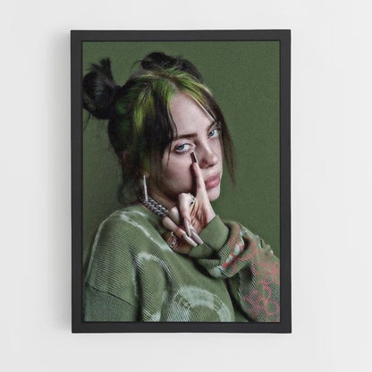 Pôster Billie Eilish Verde