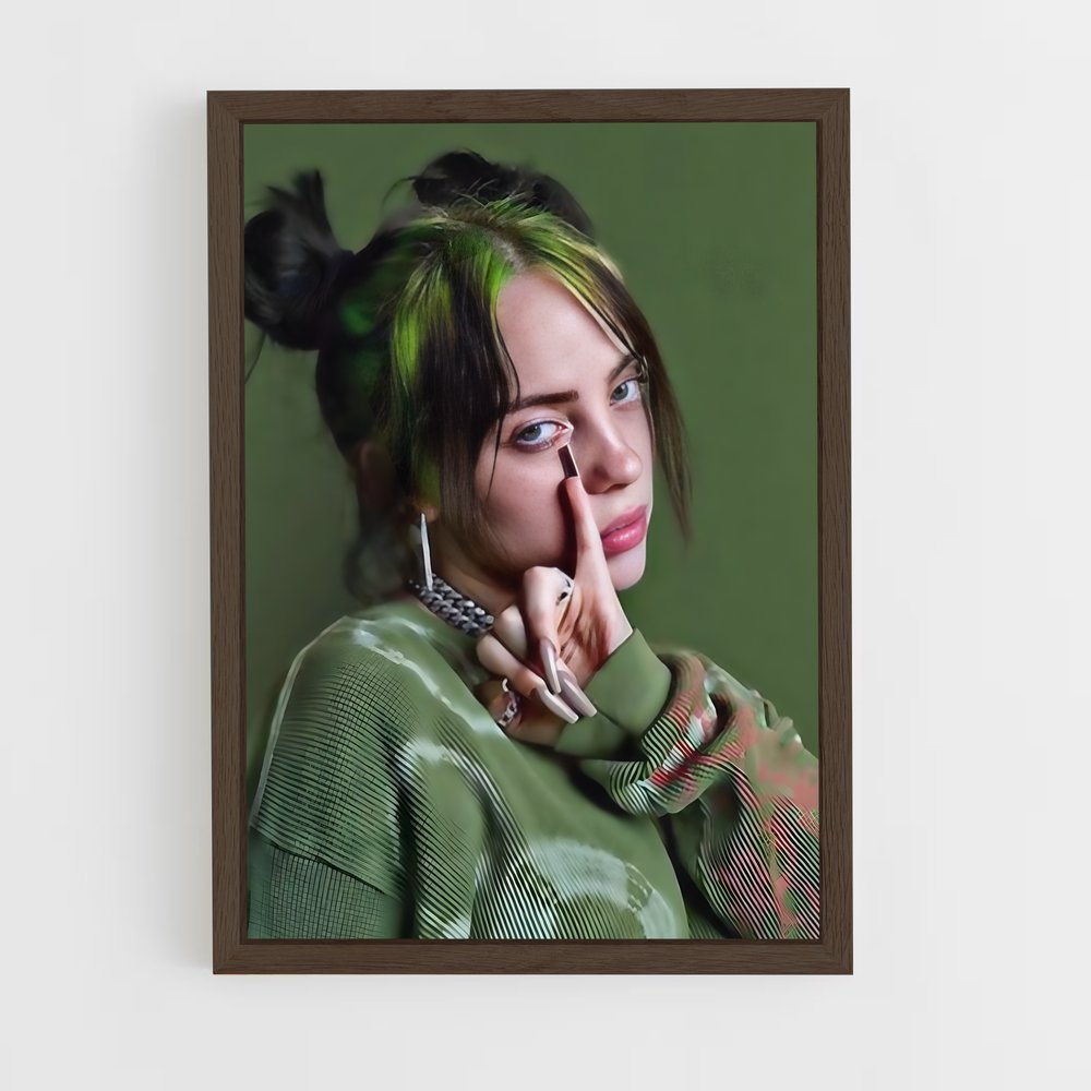billie-eilish-1 cadre Bois foncé
