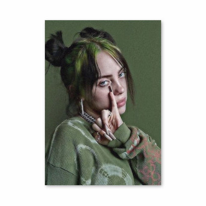 Pôster Billie Eilish Verde