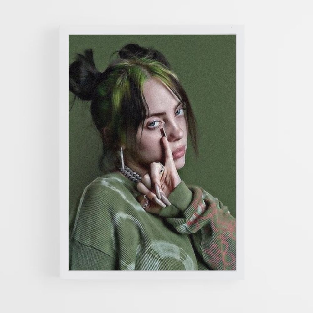 Pôster Billie Eilish Verde