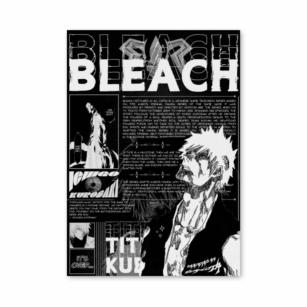 Poster Bleach Noir et Blanc