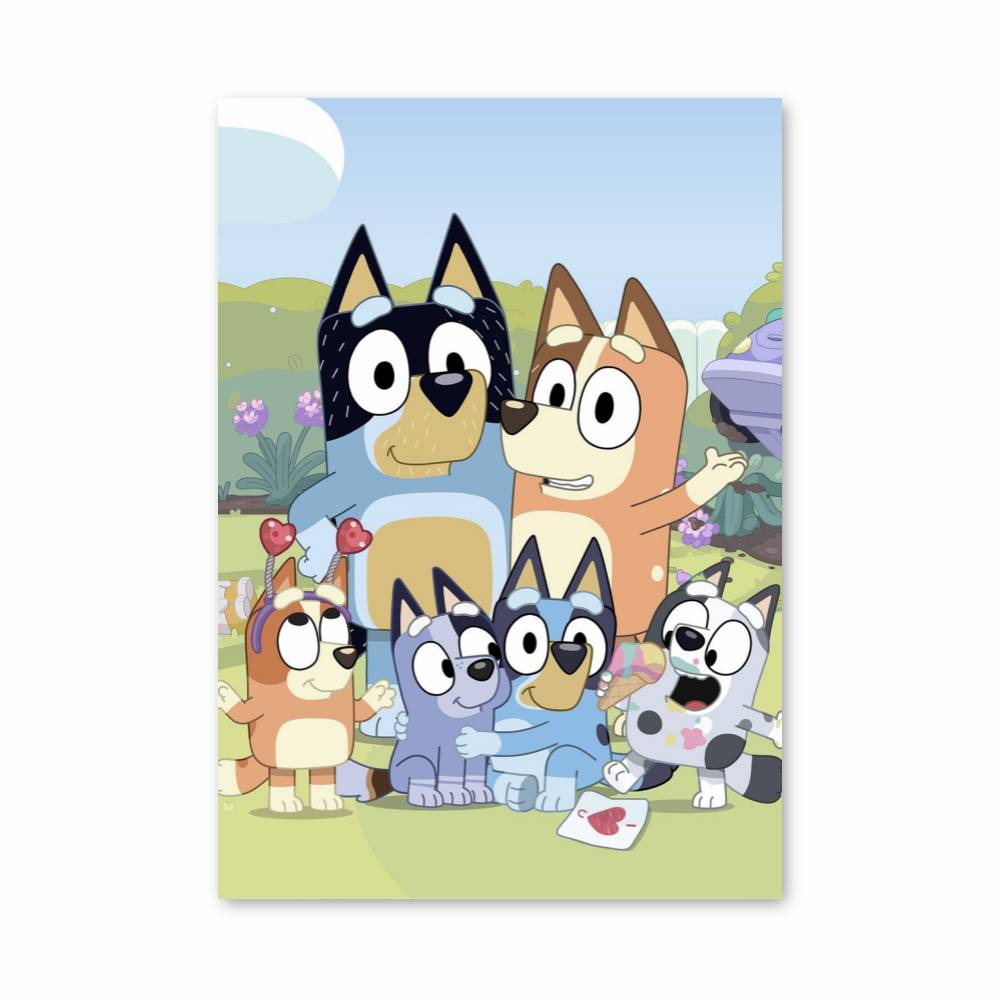 Poster Bluey Famille