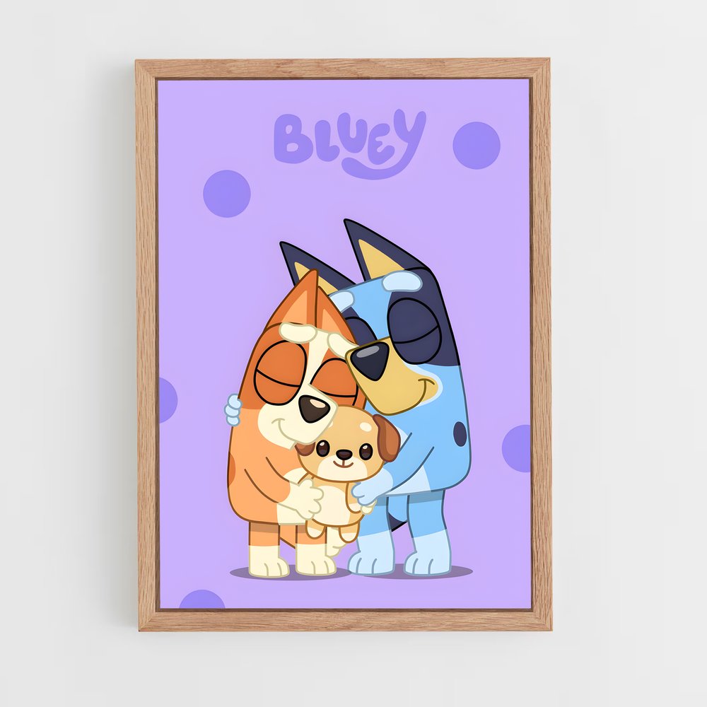 bluey-5 cadre Bois clair