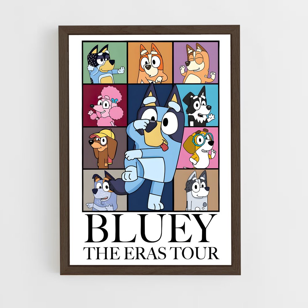 bluey-9 cadre Bois foncé