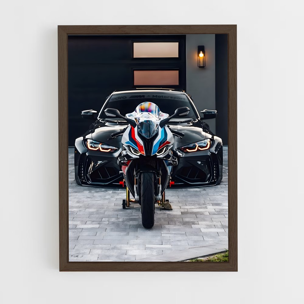 bmw-moto-5 cadre Bois foncé