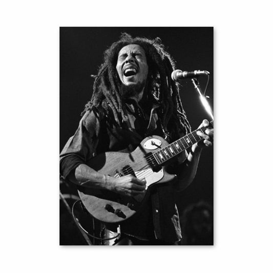 Pôster Bob Marley Preto e Branco