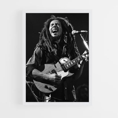 Pôster Bob Marley Preto e Branco