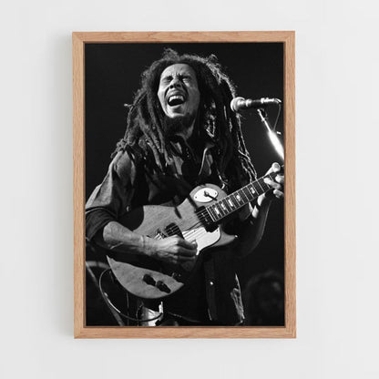 Pôster Bob Marley Preto e Branco