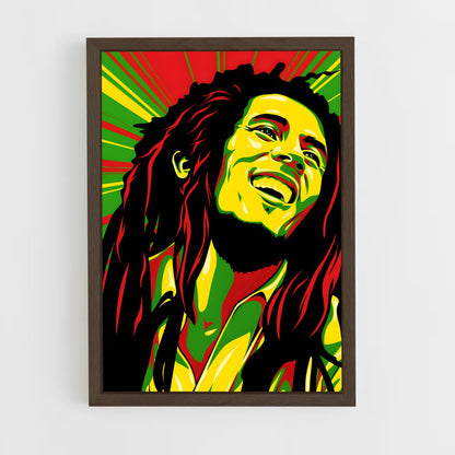 bob-marley-7 cadre Bois foncé