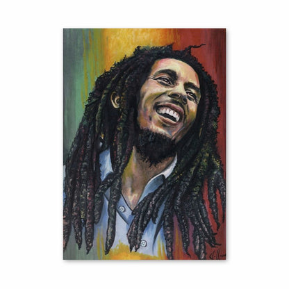 Pôster Bob Marley Verde Amarelo Vermelho