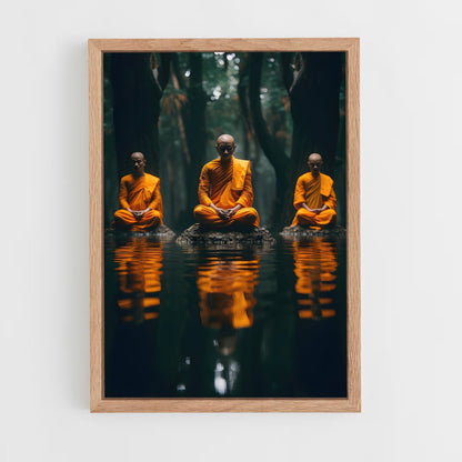 bouddha-1 cadre Bois clair