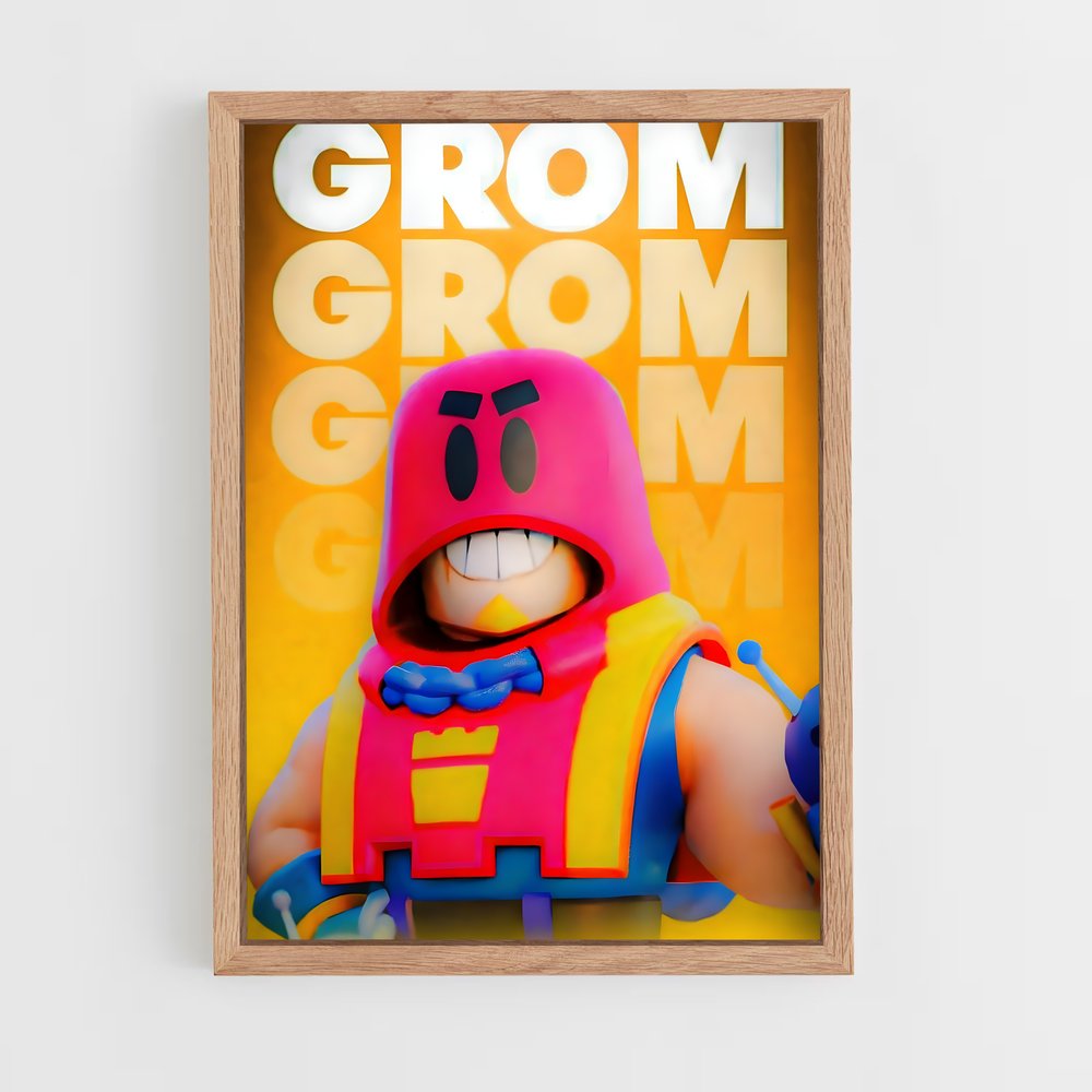 brawl-stars-11 cadre Bois clair