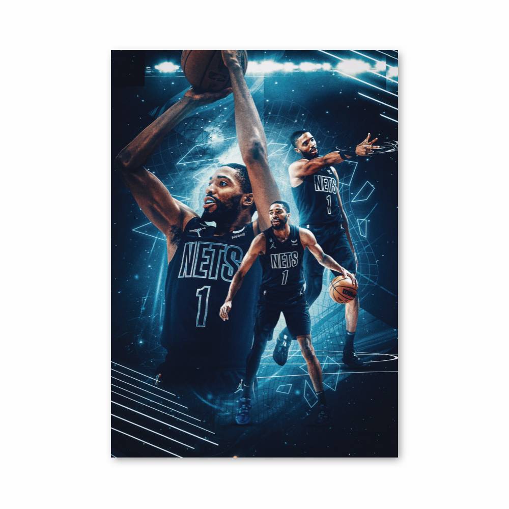 Poster Brooklyn Nets Bleu