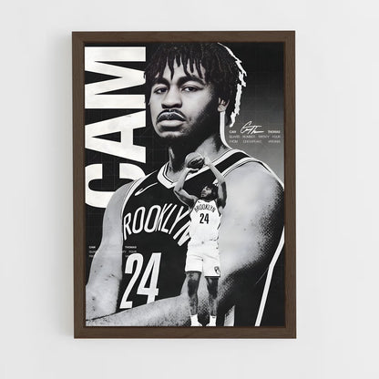 brooklyn-nets-3 cadre Bois foncé